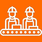 Manufacturing Icon - Orange